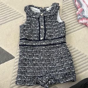 Janie and Jack romper (tweed)